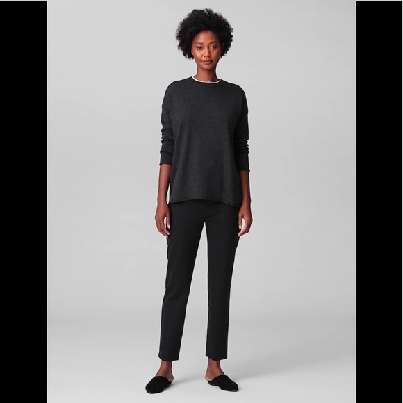 NWT Eileen Fisher MELANGE PONTE SLIM ANKLE PANT - Picture 3 of 9